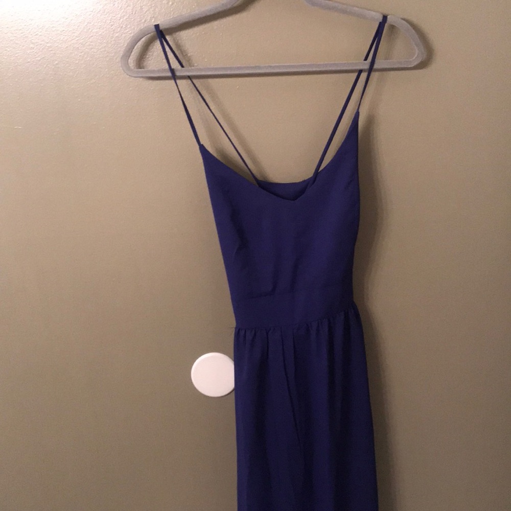 Tobi open back cross cross maxi royal blue